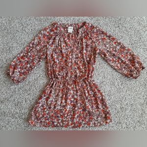 Women's Mossimo Peasant Shirt Floral Size XS